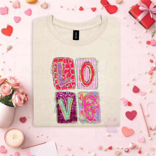 Love Squares Graphic Tee