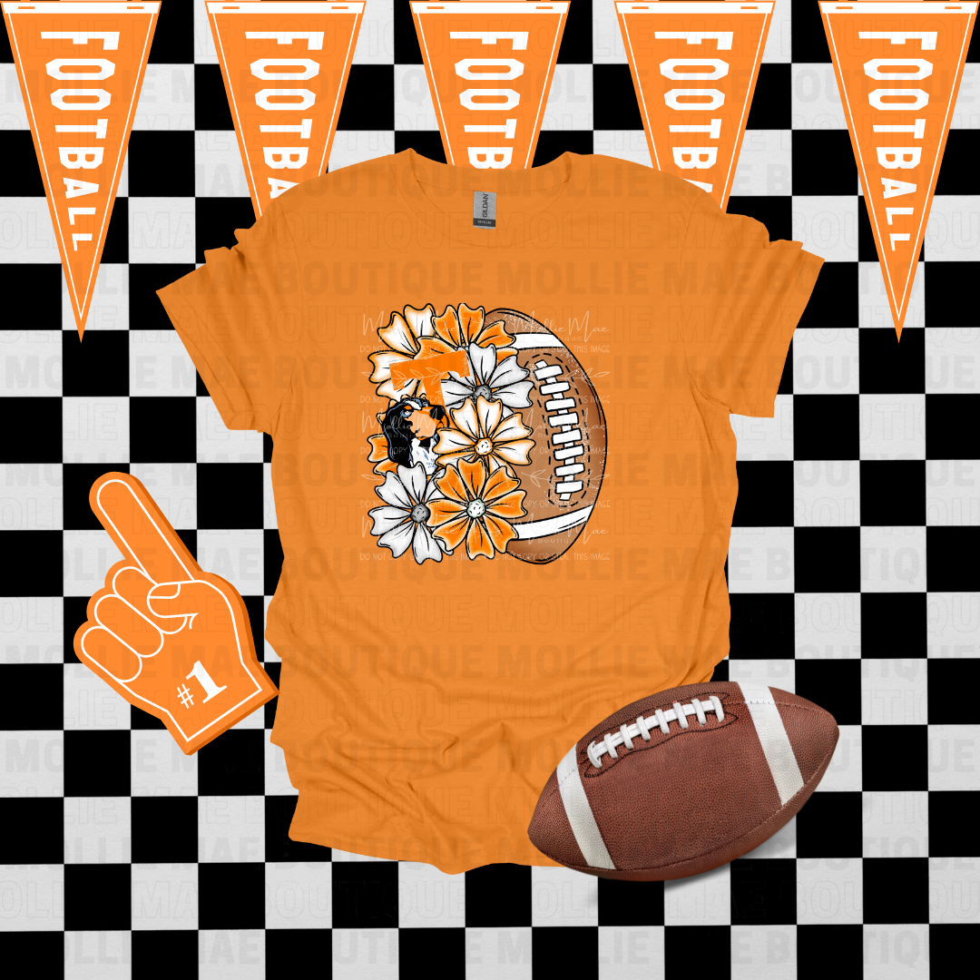 TN Smokey Floral Graphic Tee – Gildan Charcoal or Tennessee Orange