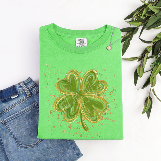 Clover Gold Splash Graphic Tee