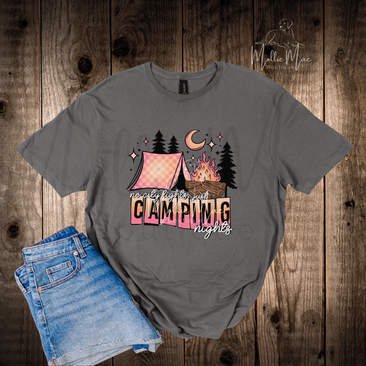 No City Lights Just Camping Nghts Tshirt
