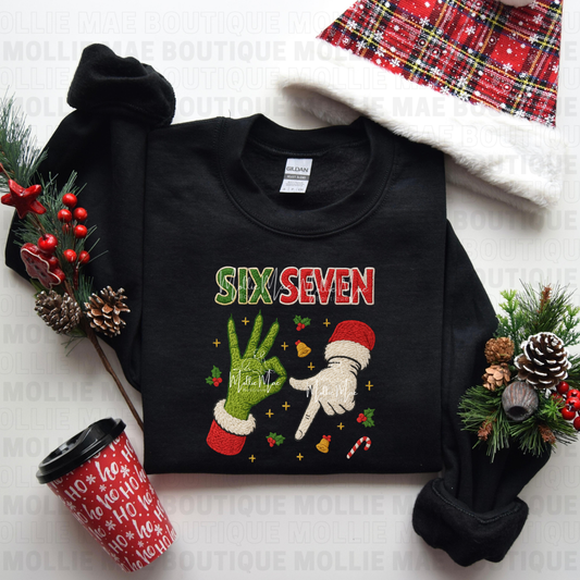 Six Seven Faux Knit Christmas Sweatshirt