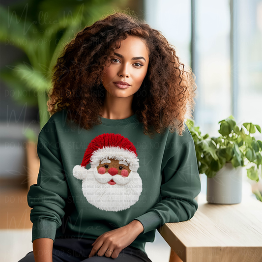 Santa Faux Yarn Sweatshirt