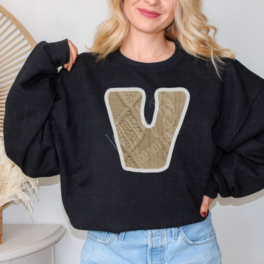 SEC College Faux Knit Graphic Sweatshirt or Tee