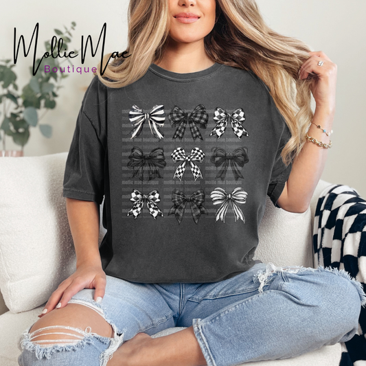 Black & White Bow Graphic Tee