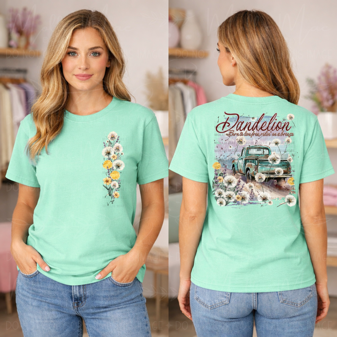 Dandelion Vintage Truck Graphic Tee