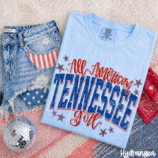 All American Tennessee Girly Graphic Tee