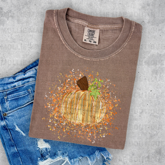 Fall Pumpkin Splatter Graphic Tee
