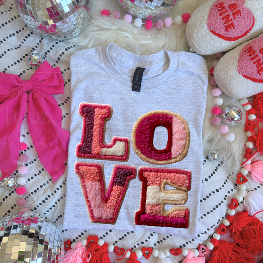 Love Faux Knit Graphic Tee