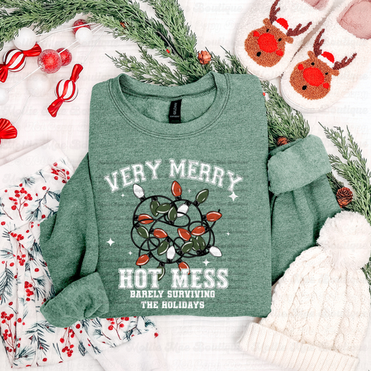Very Merry Hot Mess Graphic Sweatshirt
