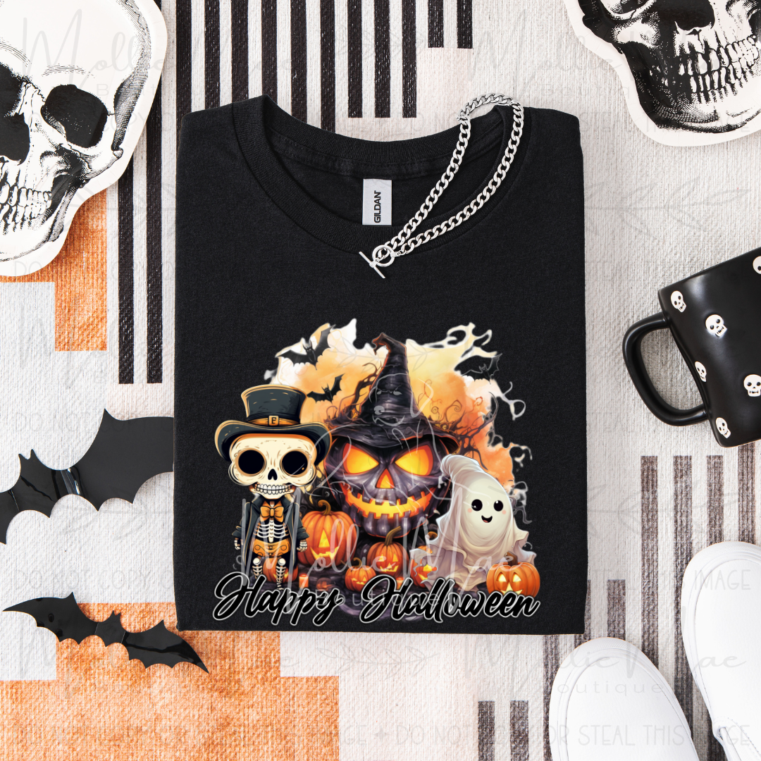 Neon Spooky Ghost Tee