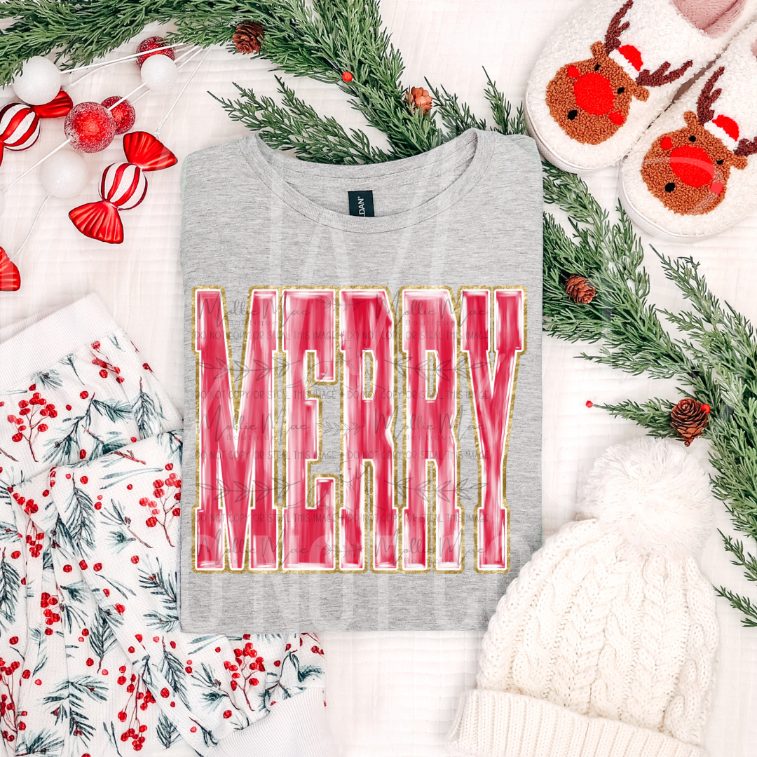 Merry Luxe Painted Graphic Tee or Sweatshirt