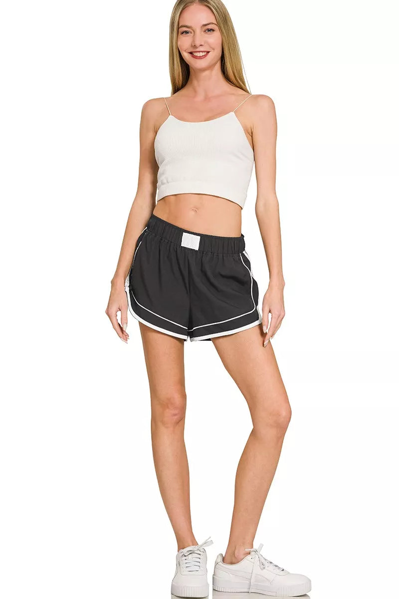 Zenana Soft Woven Lined Dolphin Shorts boutique apparel from Mollie Mae Boutique