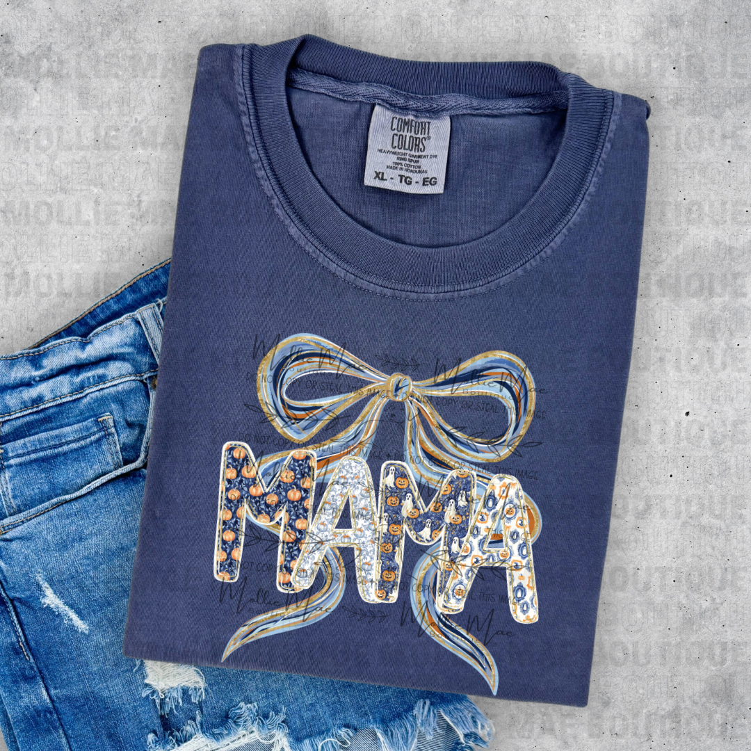 Mama Halloween Coquette Graphic Tee
