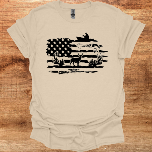 Hunting, Fishing Flag