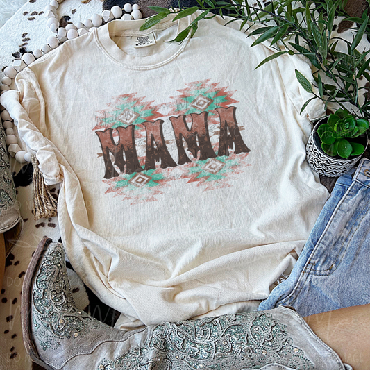 Western Mama Aztec Graphic Tee