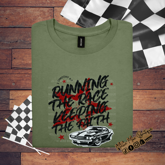 Running The Race Keeping The Faith Tshirt