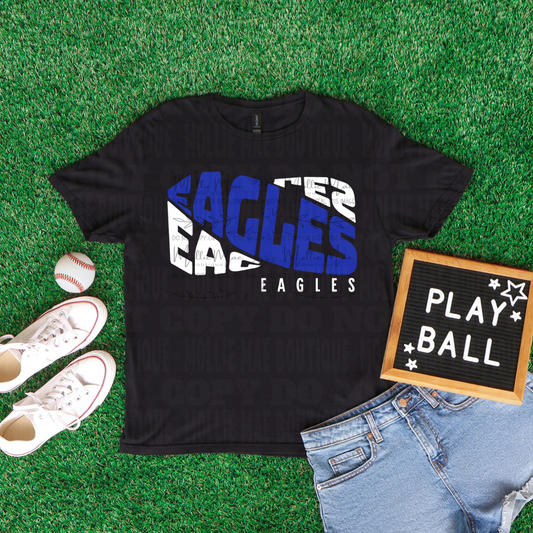 Eagles Curved - Semi Custom Graphic Tee