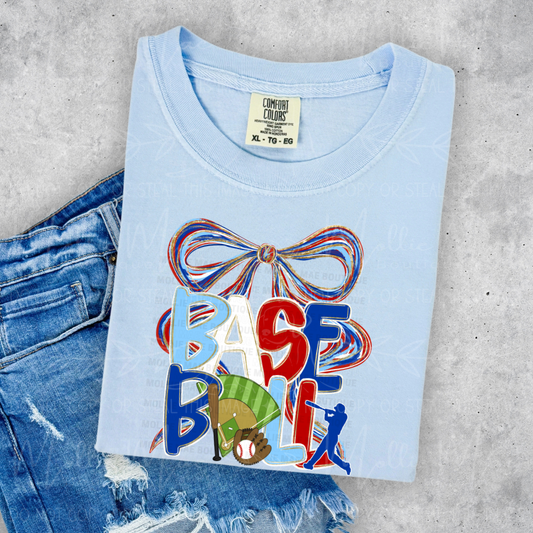 Baseball Bow Graphic Tee