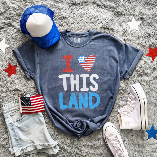 I Love This Land Patriotic Graphic Tee (Semi-Exclusive)