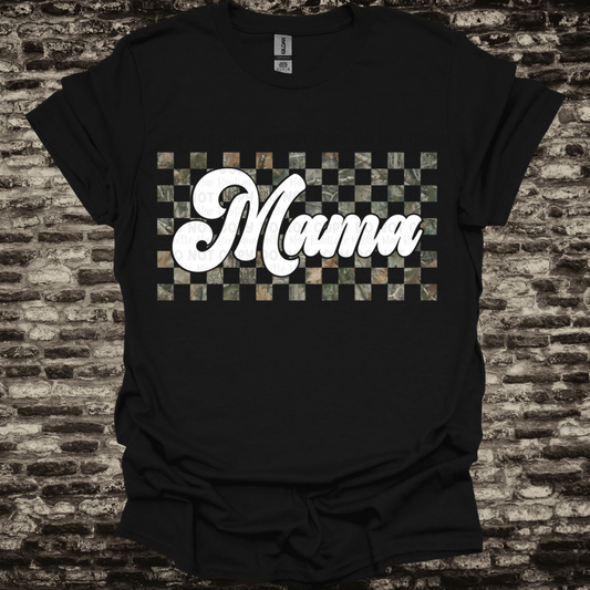 MAMA (white) - Camo Checkered