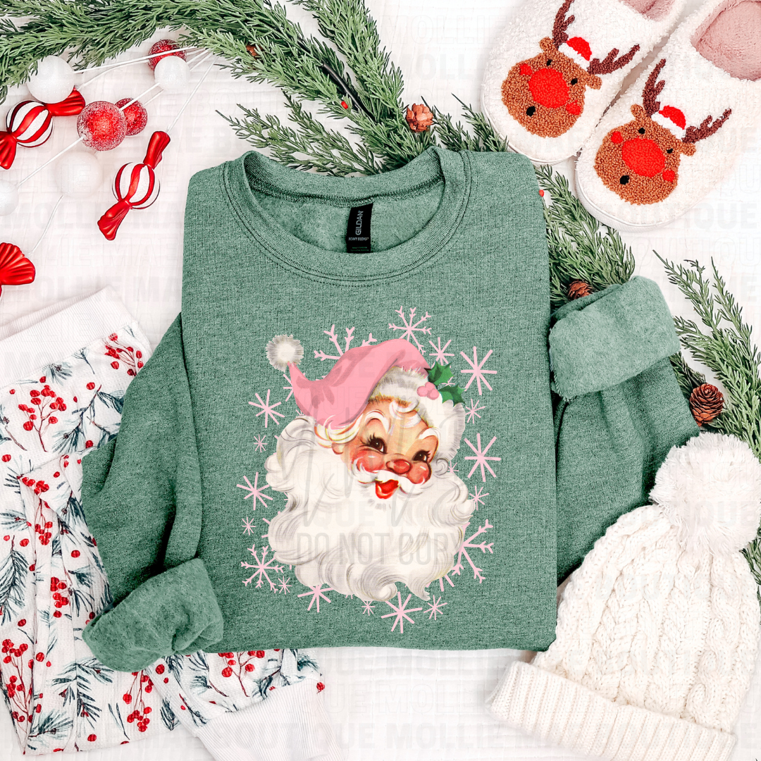 Vintage Santa Snowflakes Christmas Sweatshirt