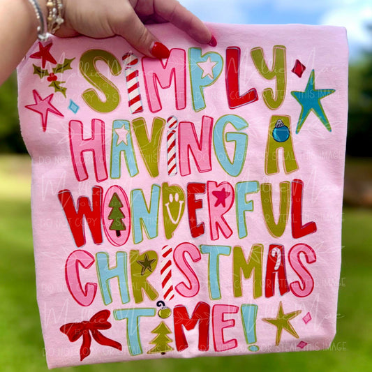 Simply Having a Wonderful Christmas Time Graphic Sweatshirt