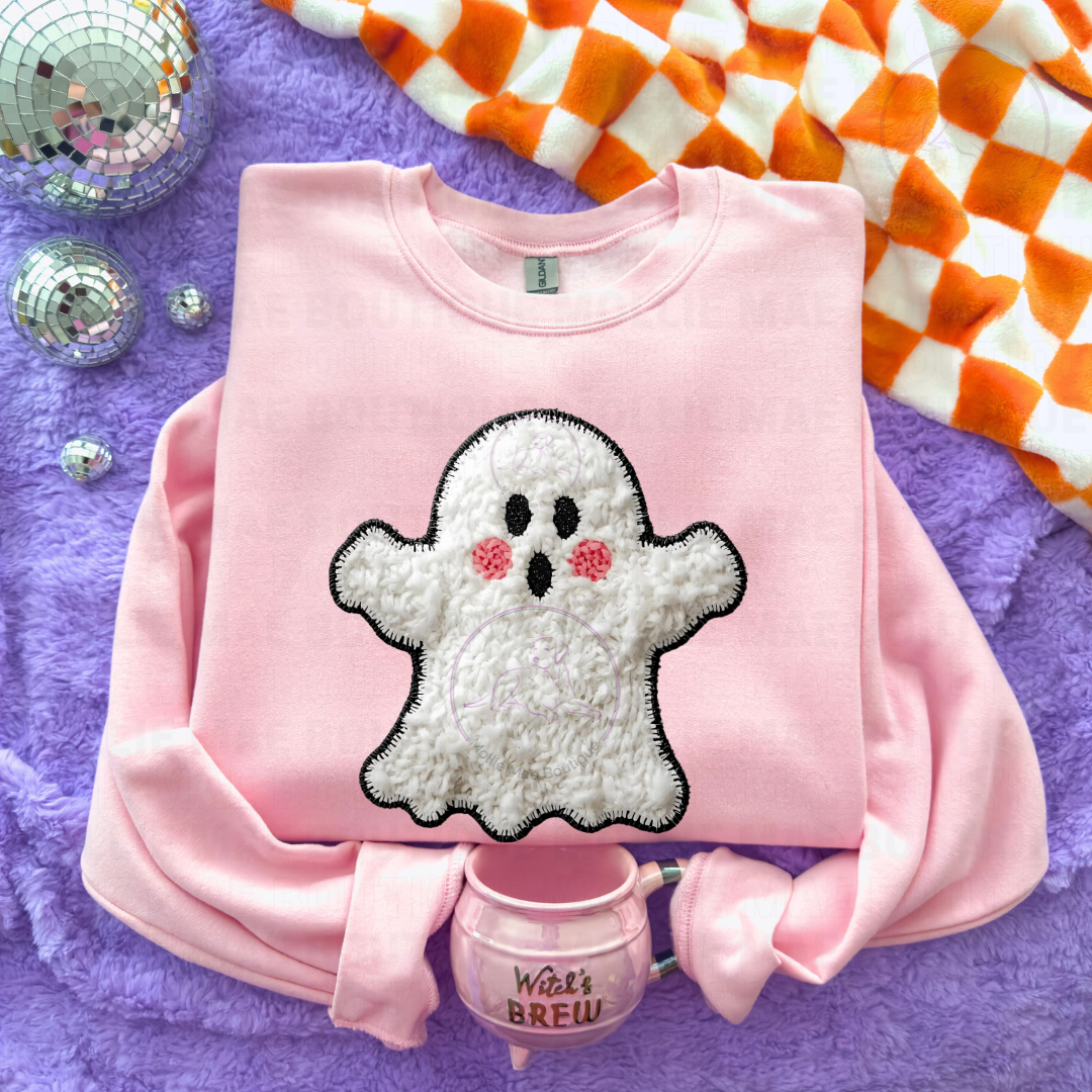 Faux Yarn Ghost Graphic Tee / Crewneck