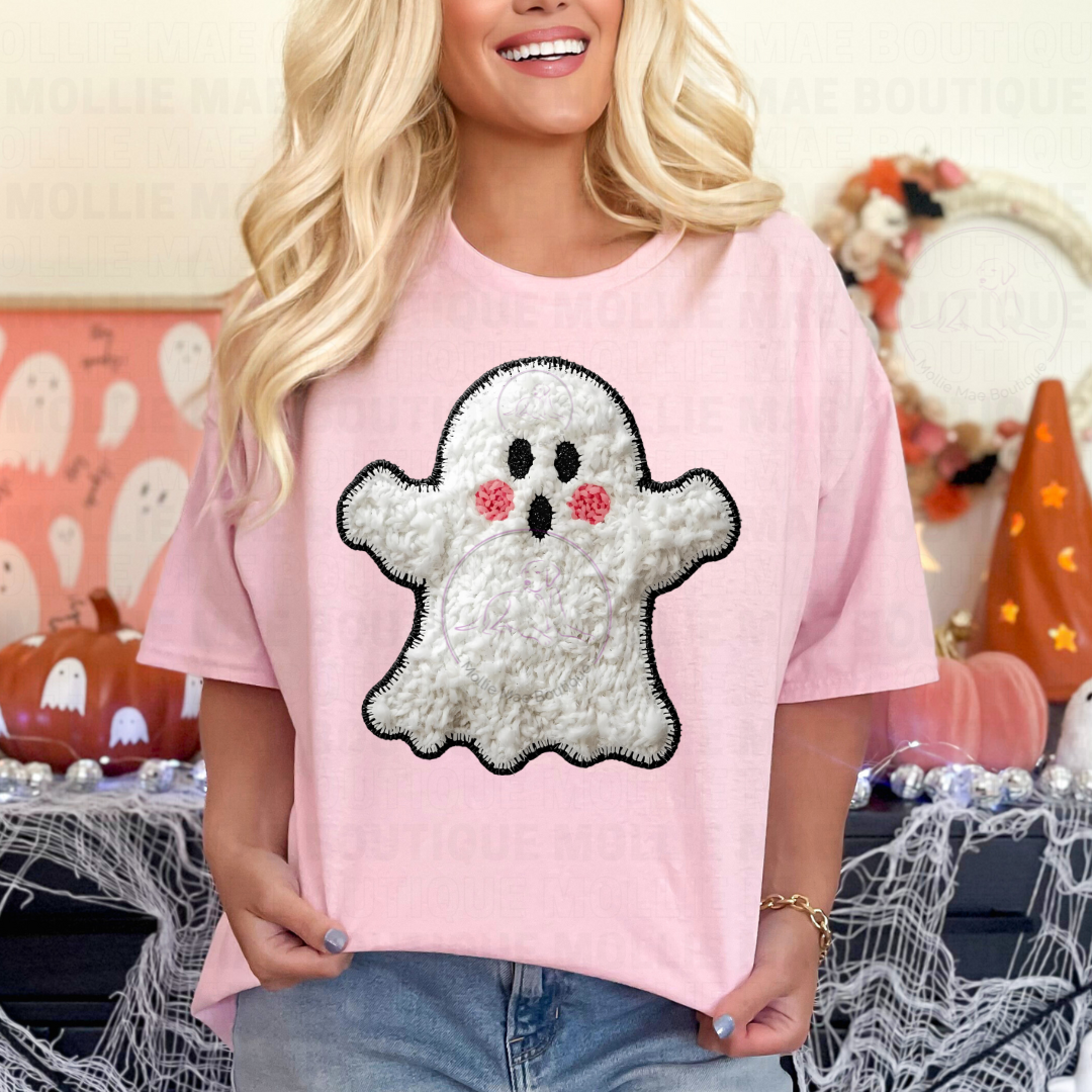 Faux Yarn Ghost Graphic Tee / Crewneck