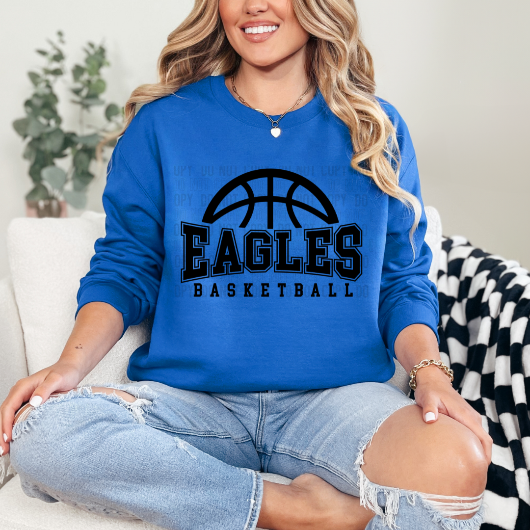 Eagles Basketball - Royal Blue - Black Image