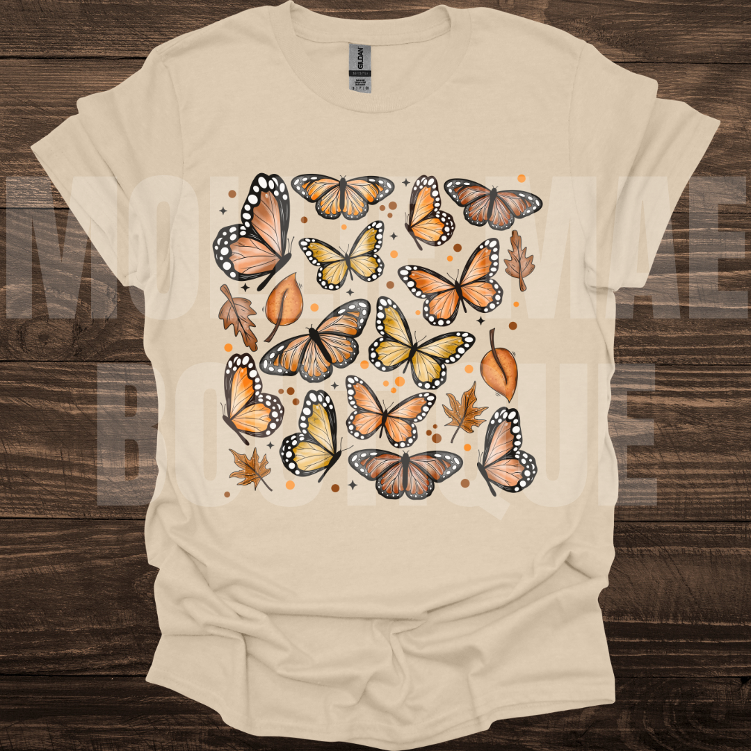 Boho Fall Butterflies Graphic Tshirt