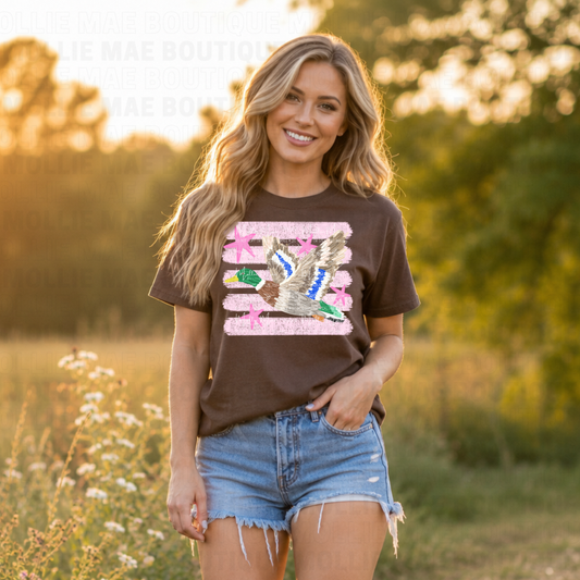 Pink Skies Mallard Graphic Tee