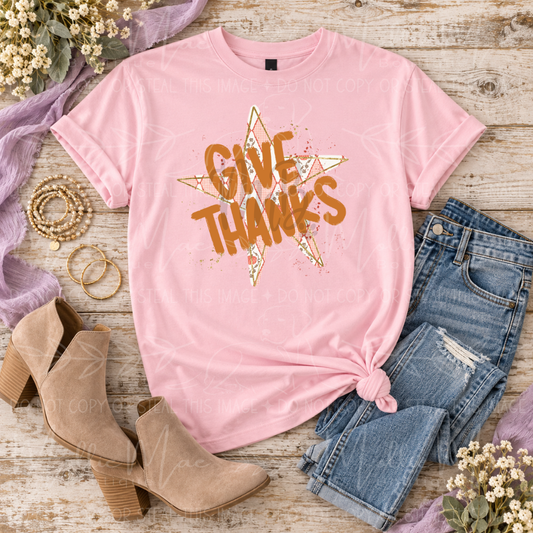 Give Thanks Star Graphic Tee