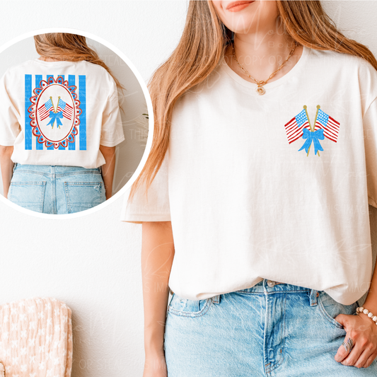 Vintage Stripe Flag Graphic Tee