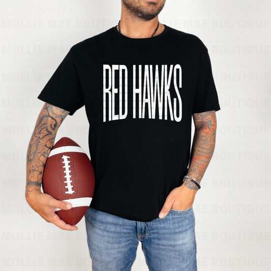 Red Hawks Oversized Graphic Tee