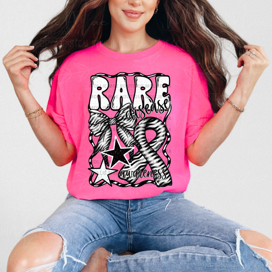 Rare Disease Awareness Zebra Graphic Tee