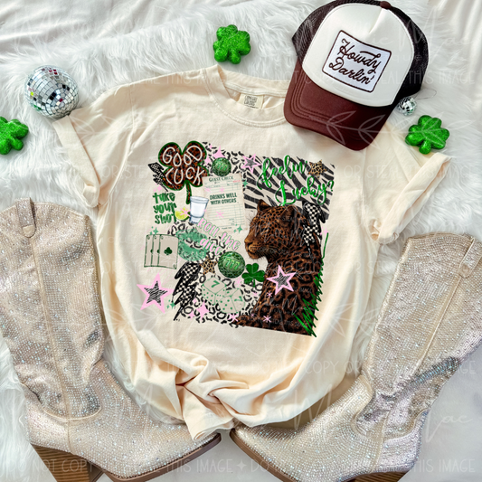 Feeling Lucky Collage Graphic Tee