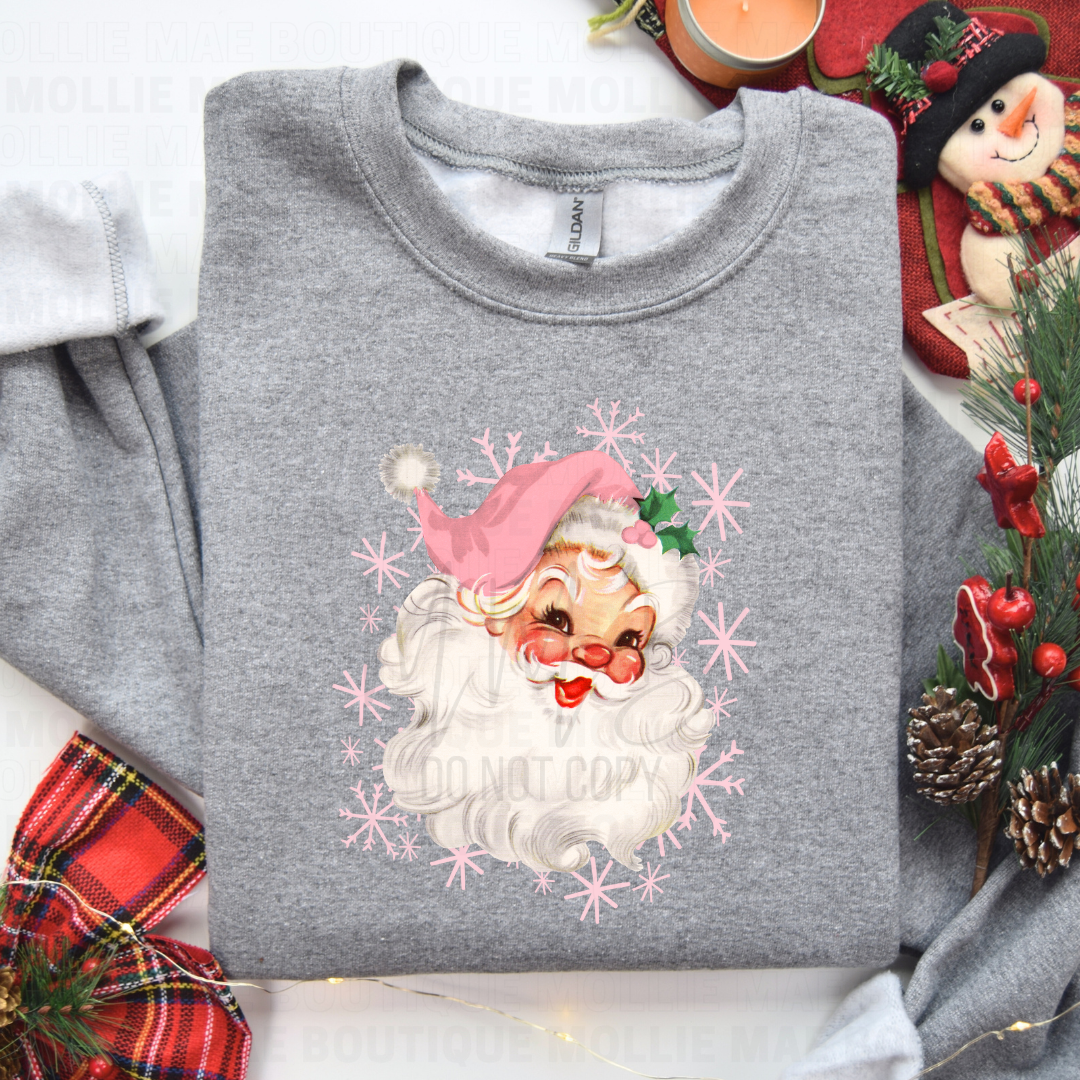 Vintage Santa Snowflakes Christmas Sweatshirt