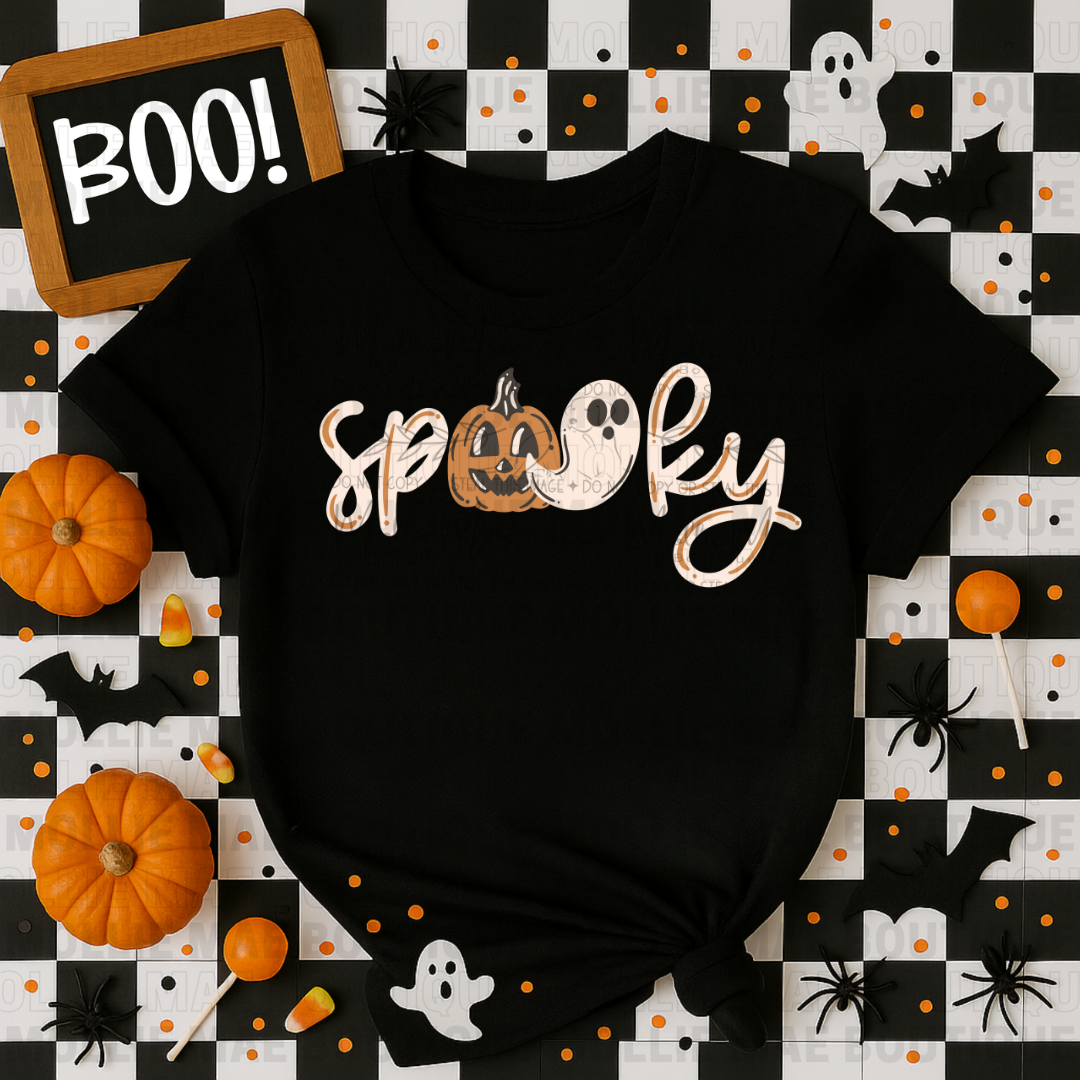 Pumpkin & Ghost Spooky Tee