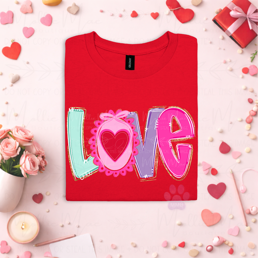 Sweetheart Scribble Love Graphic Tee