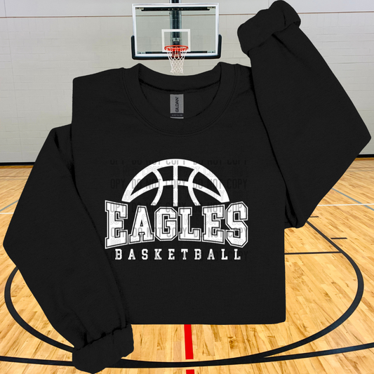 Eagles Basketball - Black - White Image