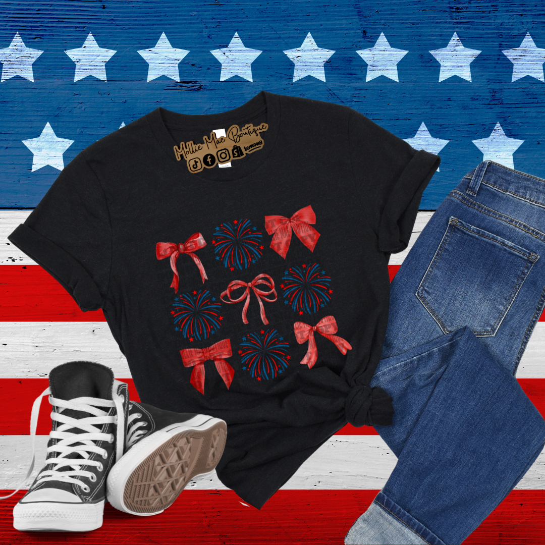 Fireworks and Bows Croquette Tshirt