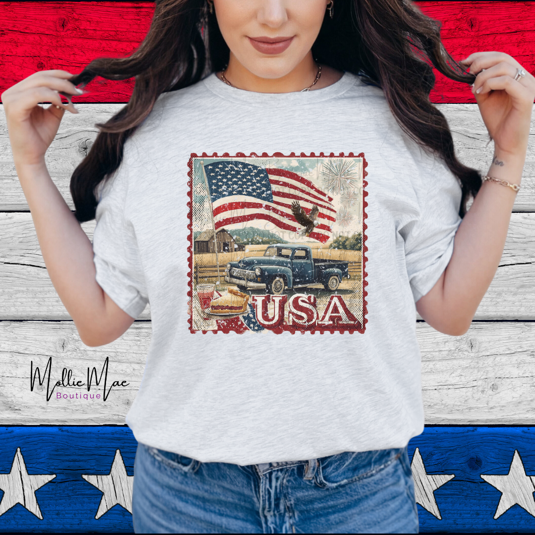 USA Stamp Tshirt