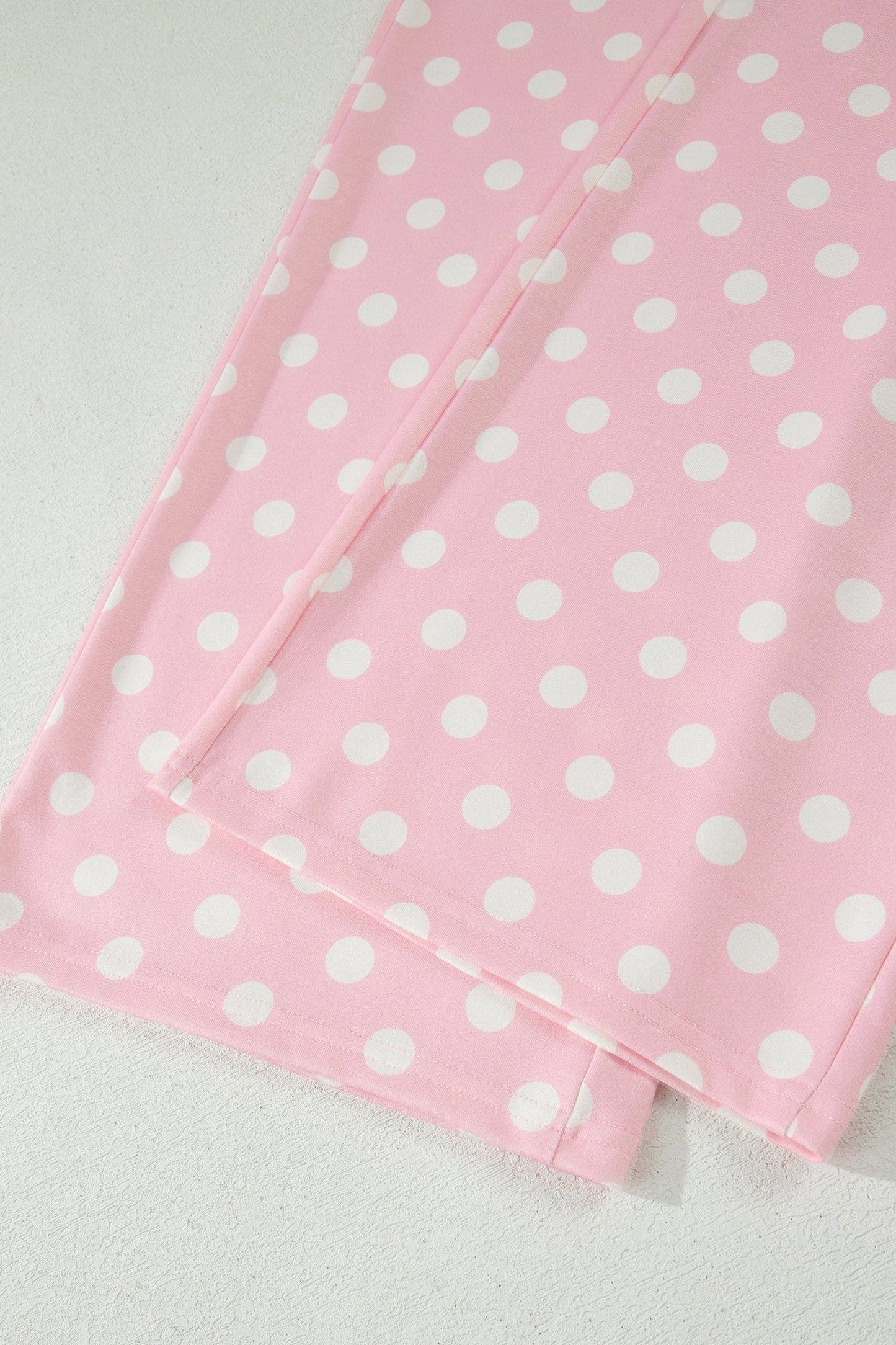 Polka Dot Mock Neck Top & Pants Set