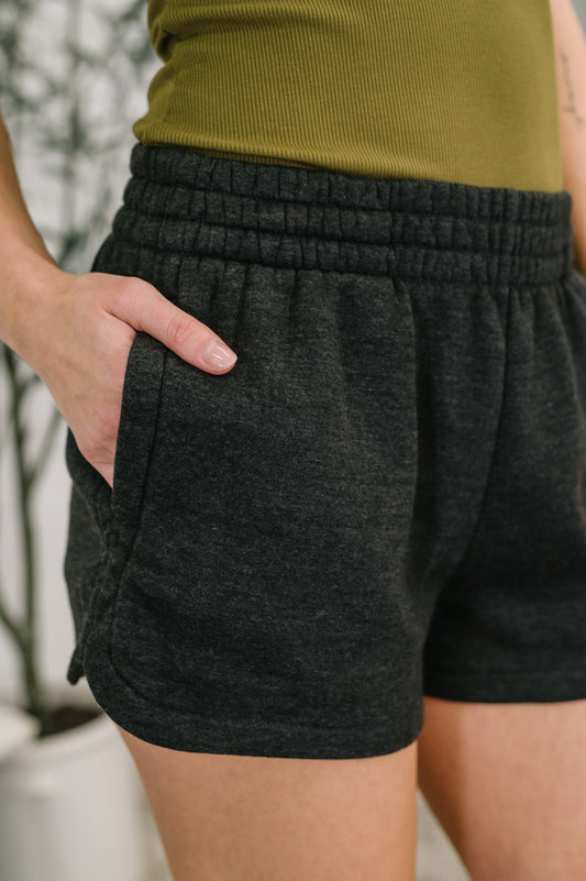 Daily Routine Mineral Wash Shorts in Black
