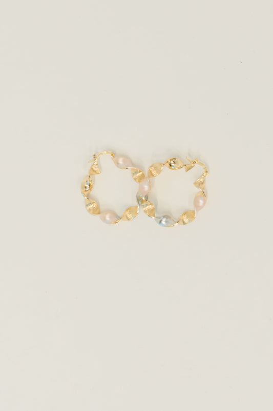 Twisted Sisters Plated Alloy Hoop Earrings