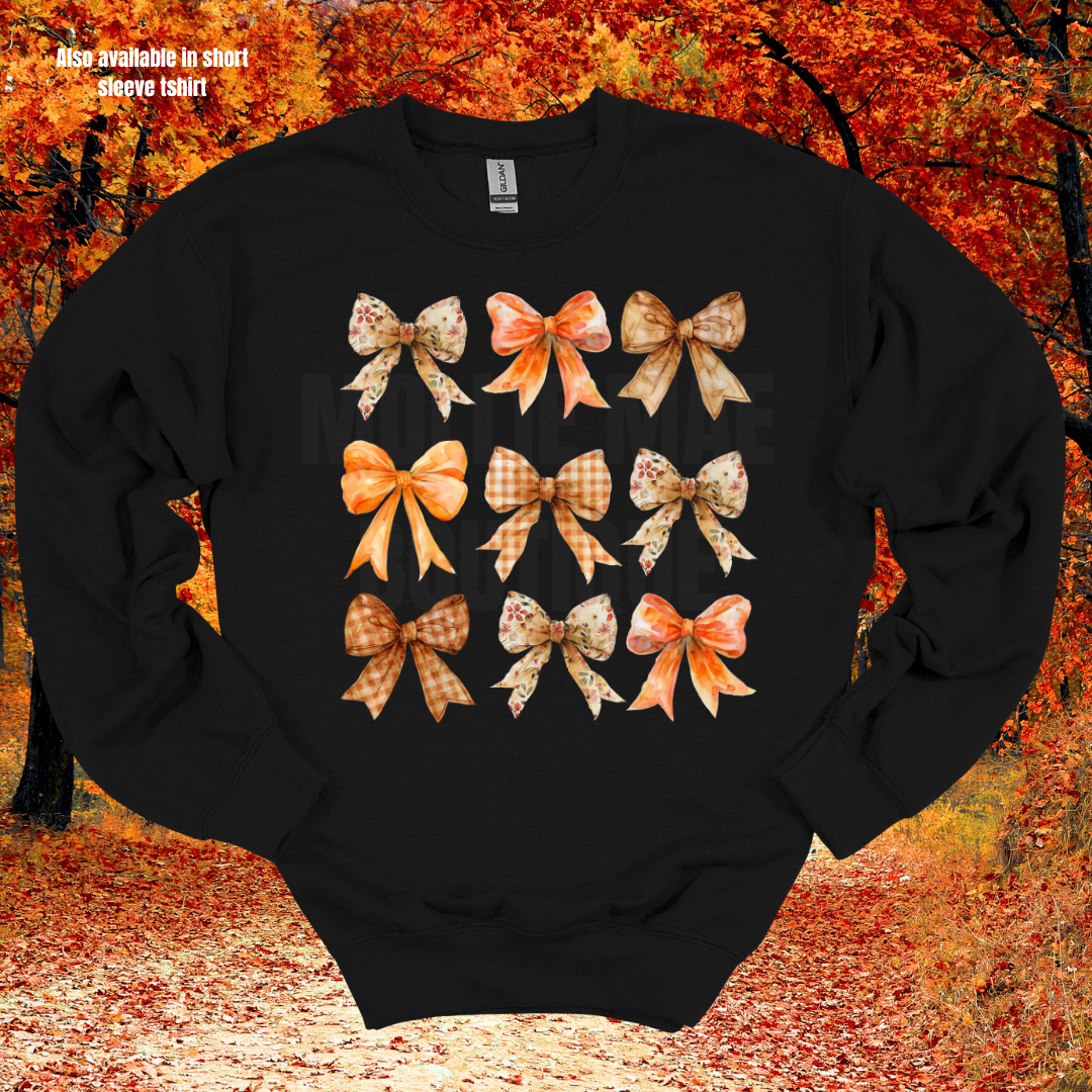 Fall Coquette Bows Graphic Sweatshirt