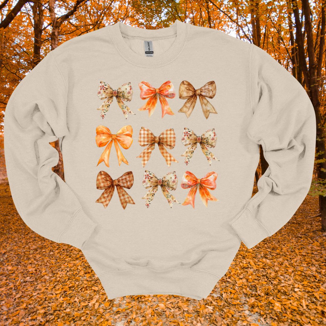 Fall Coquette Bows Graphic Sweatshirt