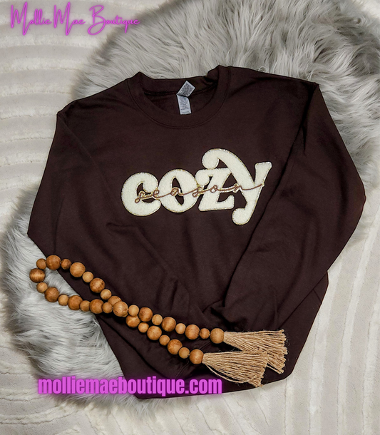 Cozy Season Chenille Patch Sweatshirt