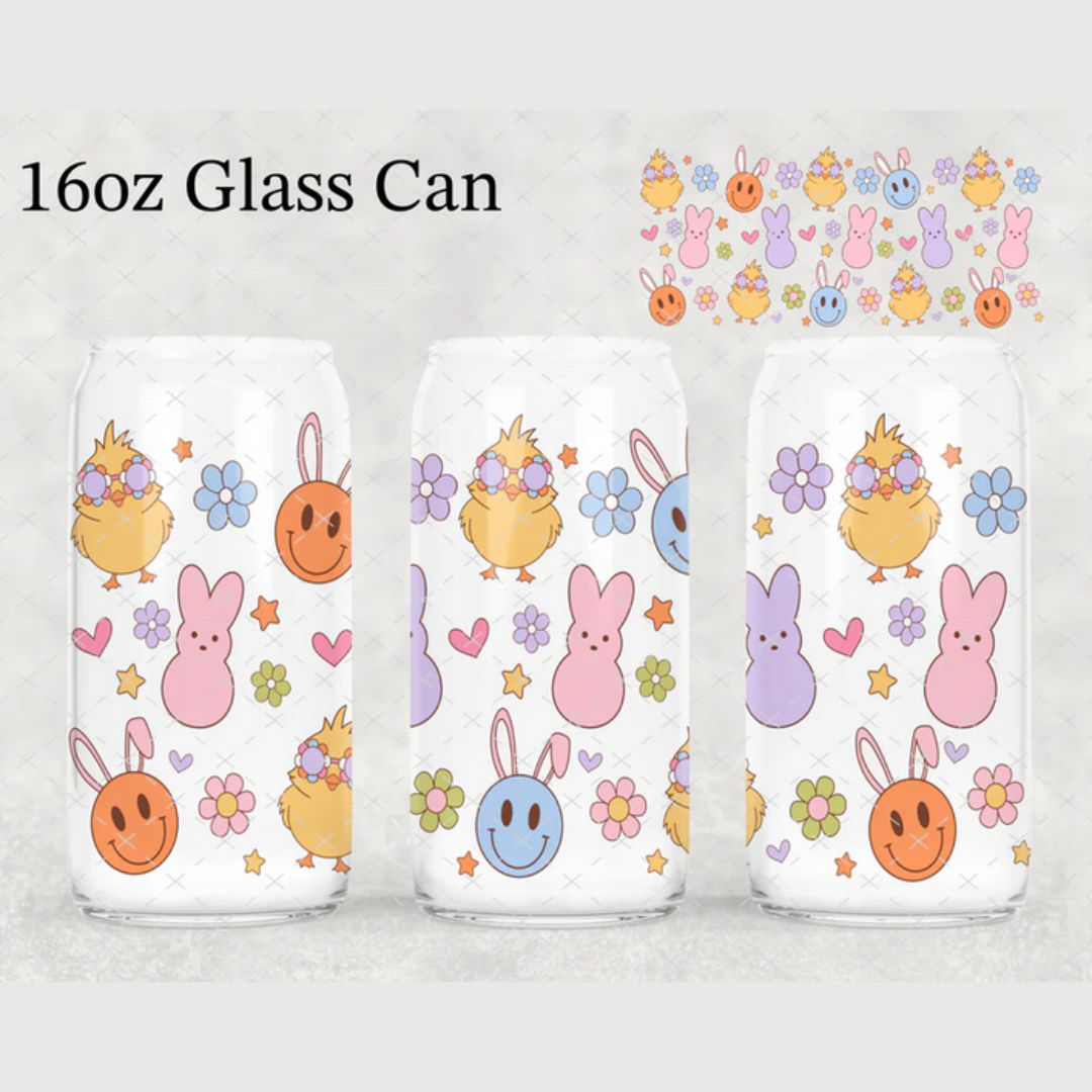 Pastel Easter Wrap Glass Jar