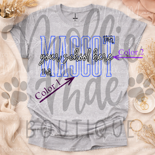 Custom Signature Script School Spirit Graphic T-Shirt